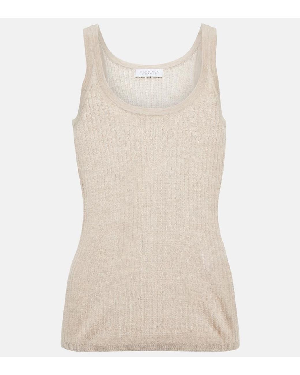 Gabriela Hearst Natural Nevin Cashmere And Silk Tank Top