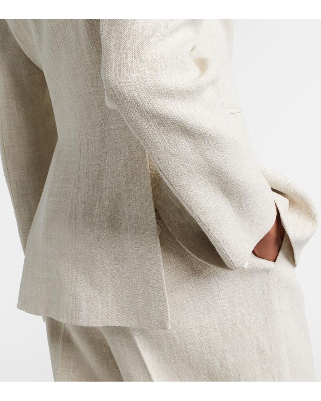 Altuzarra Natural Fenice Linen-Blend Blazer