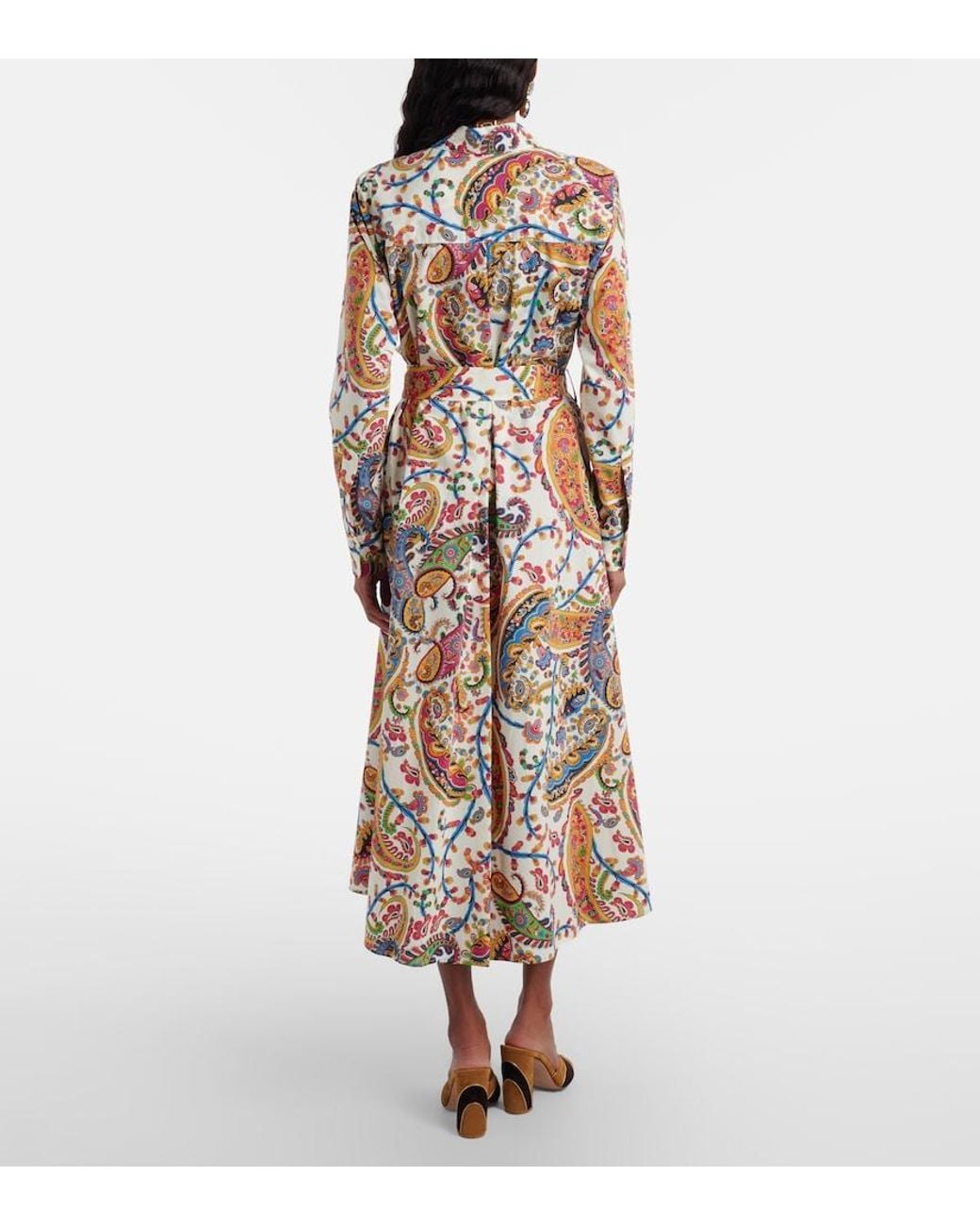 Etro Multicolor Paisley Cotton Wrap Dress