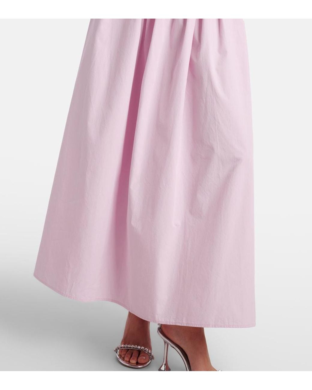 Self-Portrait Pink Asymmetric Draped Midi Dress