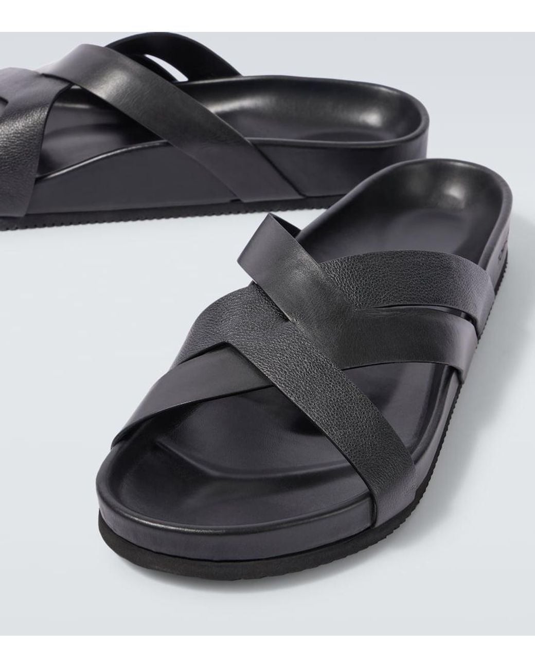 Tom Ford Sandalen Aus Leder in Black für Herren