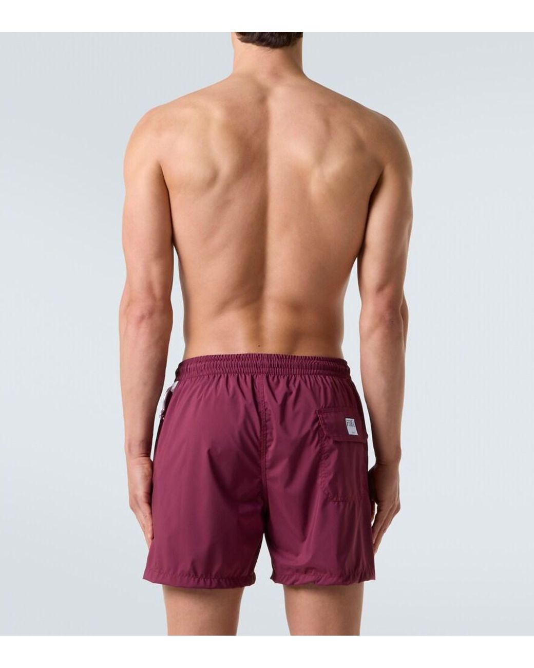 Fedeli Red Madeira Swim Trunks for men