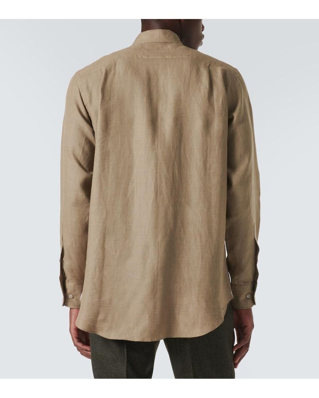 Loro Piana Natural Andre Linen Shirt for men