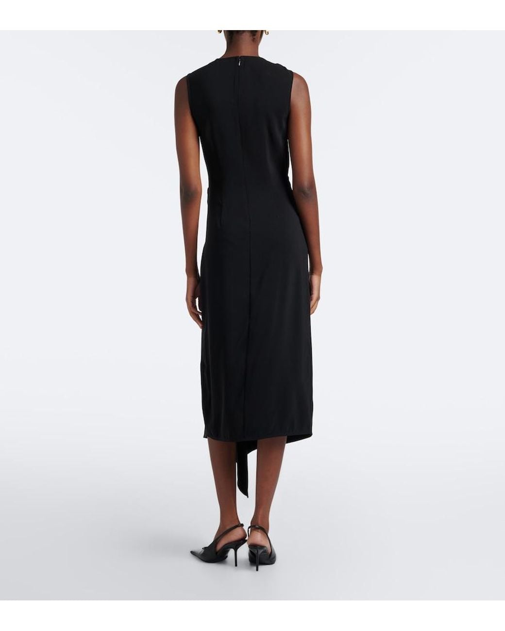 Veronica Beard Black Freja Embellished Midi Dress