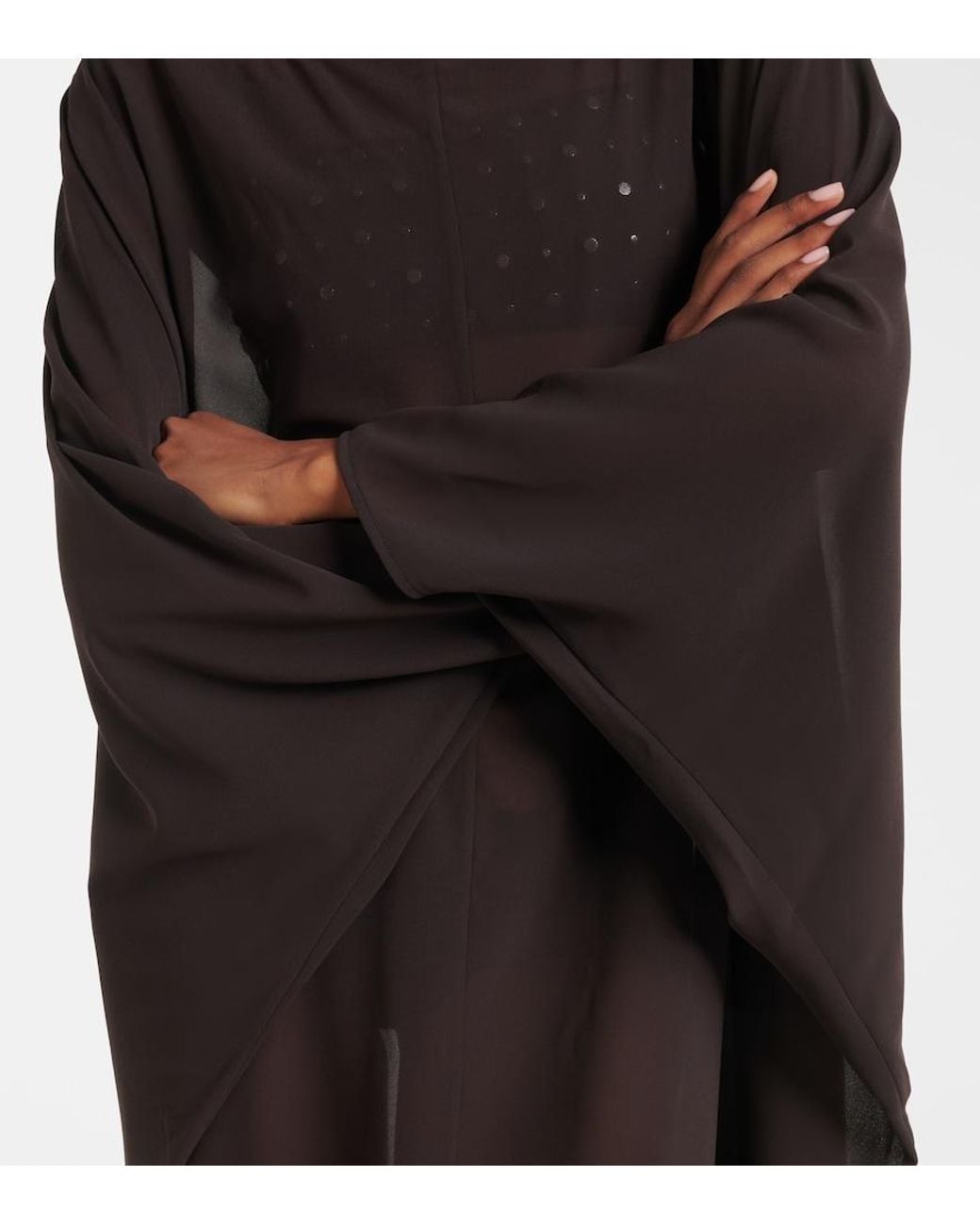 Staud Black Nour Chiffon Beach Dress