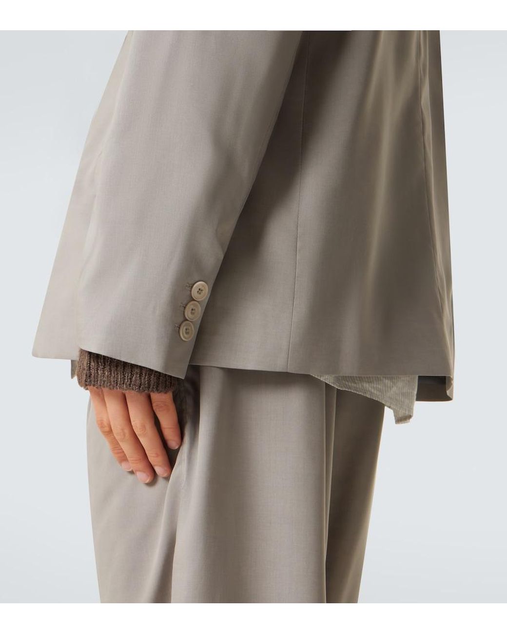 Our Legacy Gray Halt Double-Breasted Blazer for men