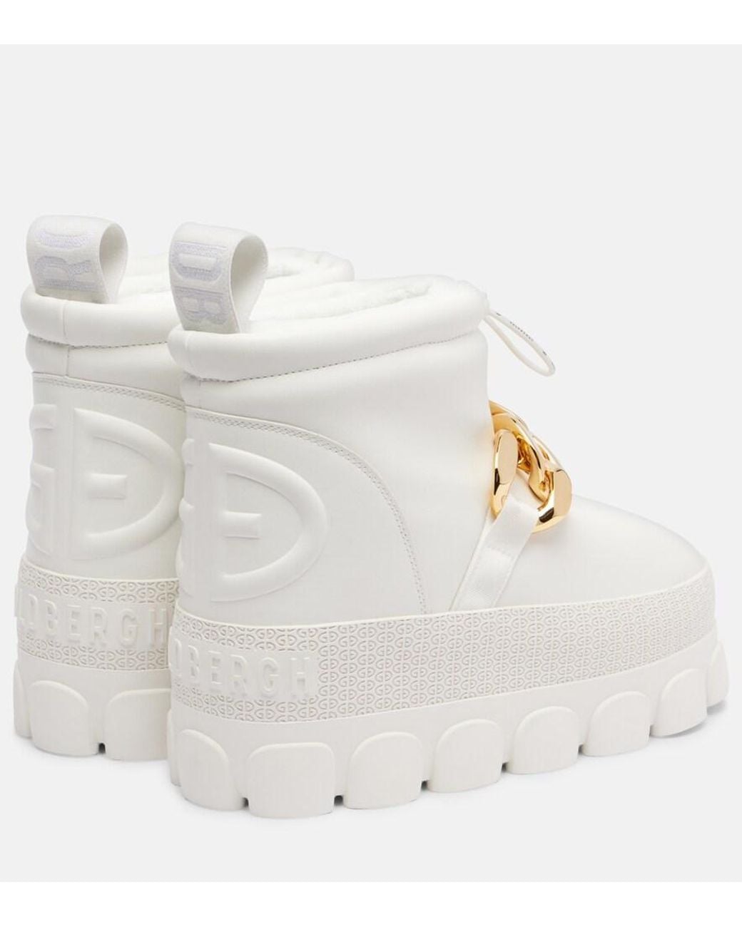Goldbergh White Champy Chain-Detail Snow Boots