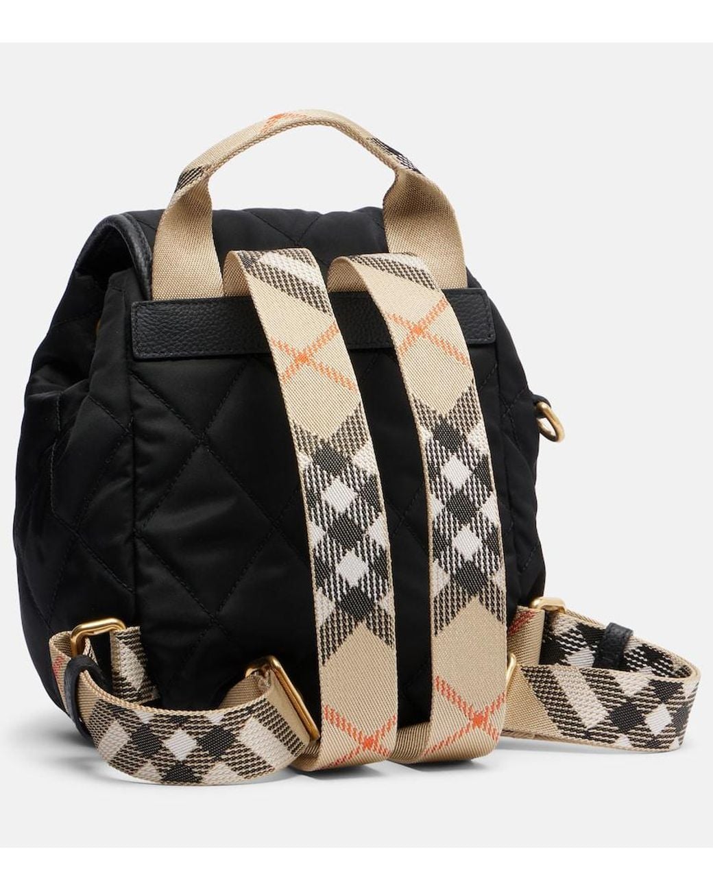 Burberry Black Rucksack Mini Mit Leder