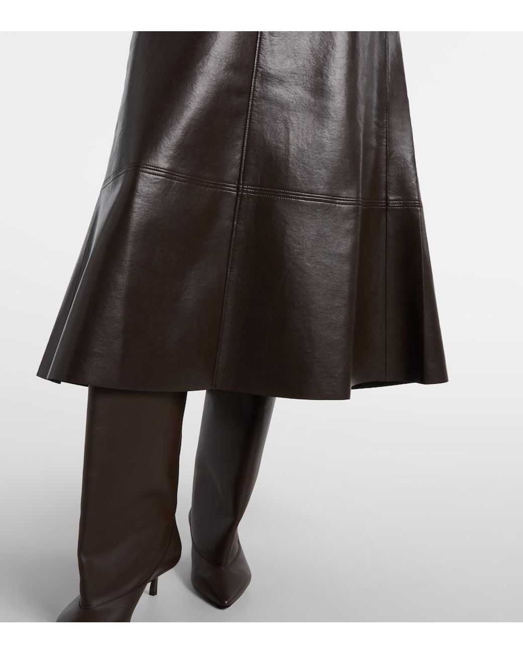Citizens of Humanity Black Cassia Flared Midi Skirt