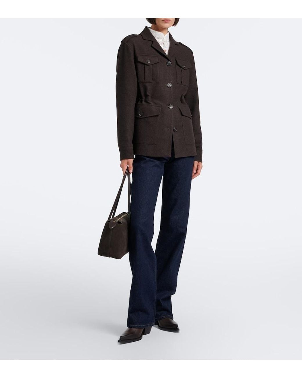 DeMellier London Black Stockholm Suede Shoulder Bag