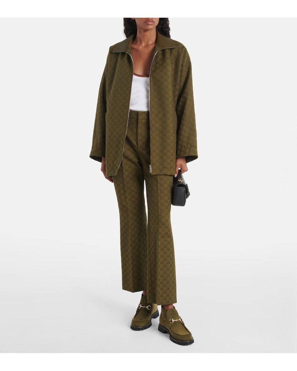 Gucci Green Horsebit Suede Ankle Boots