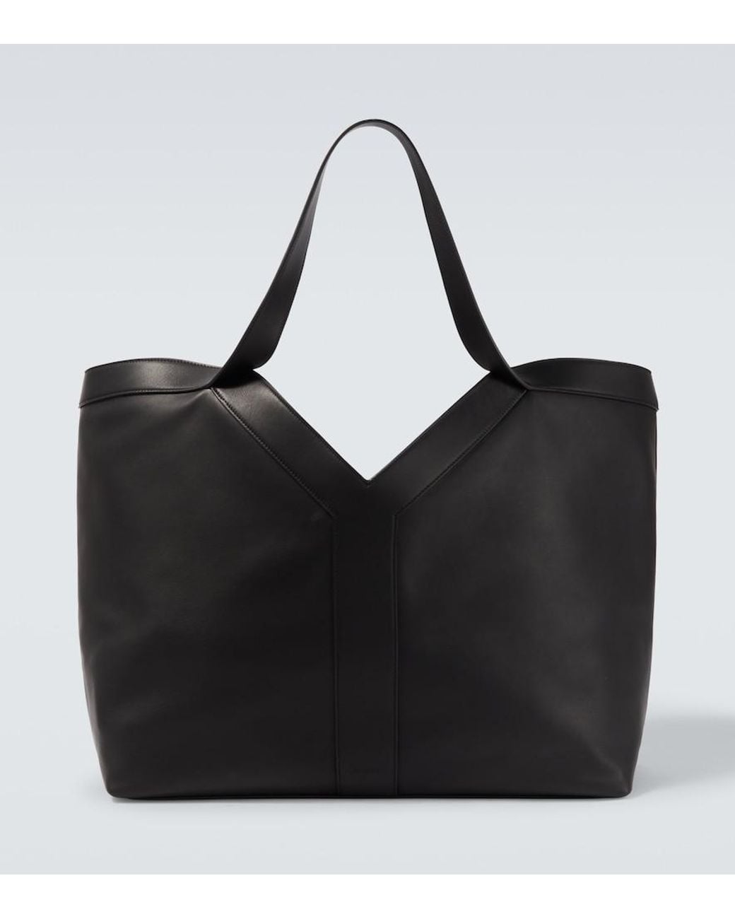 Saint Laurent Black Y Large Leather Tote Bag for men