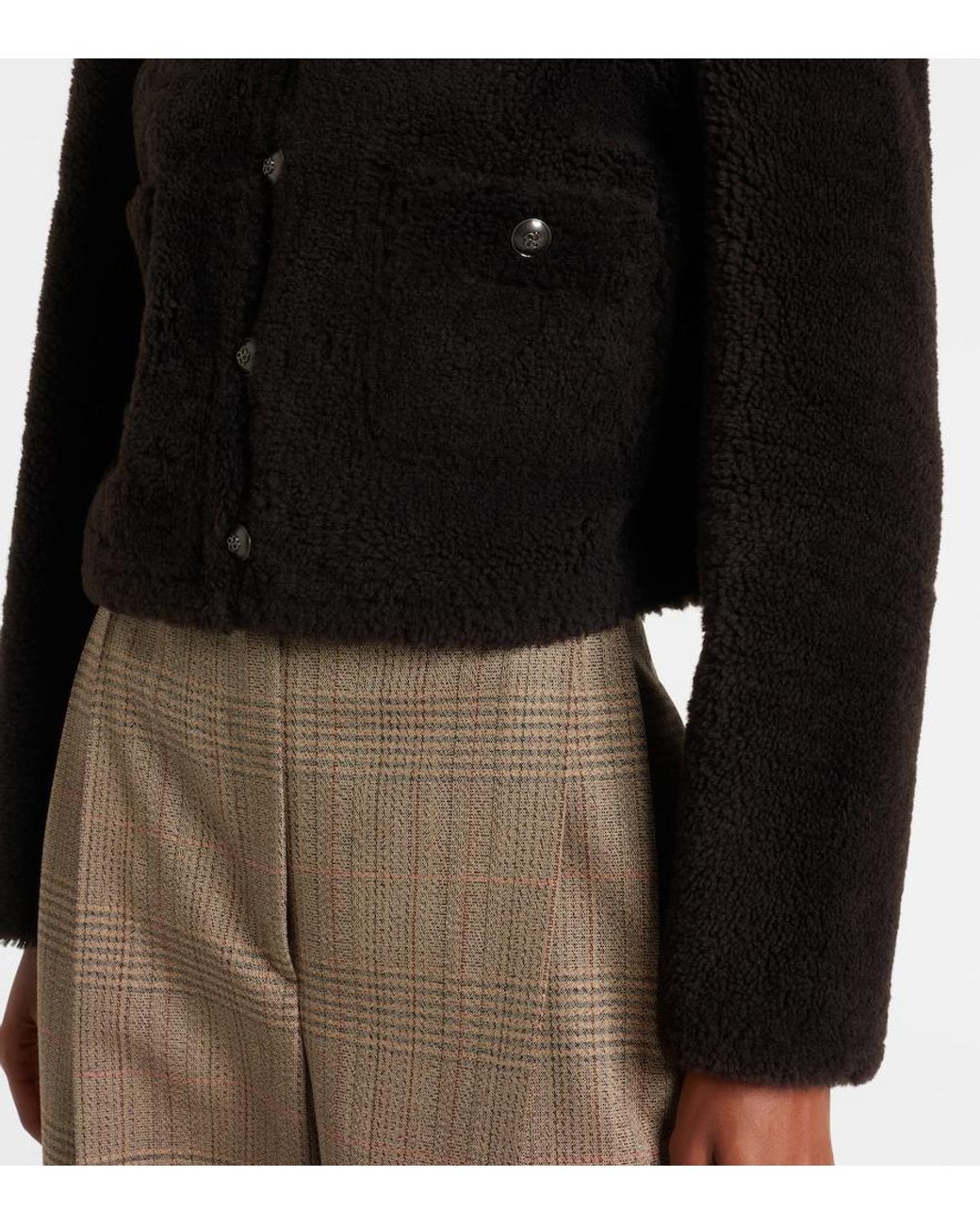Dorothee Schumacher Black Soft Touch Cropped Reversible Leather Jacket