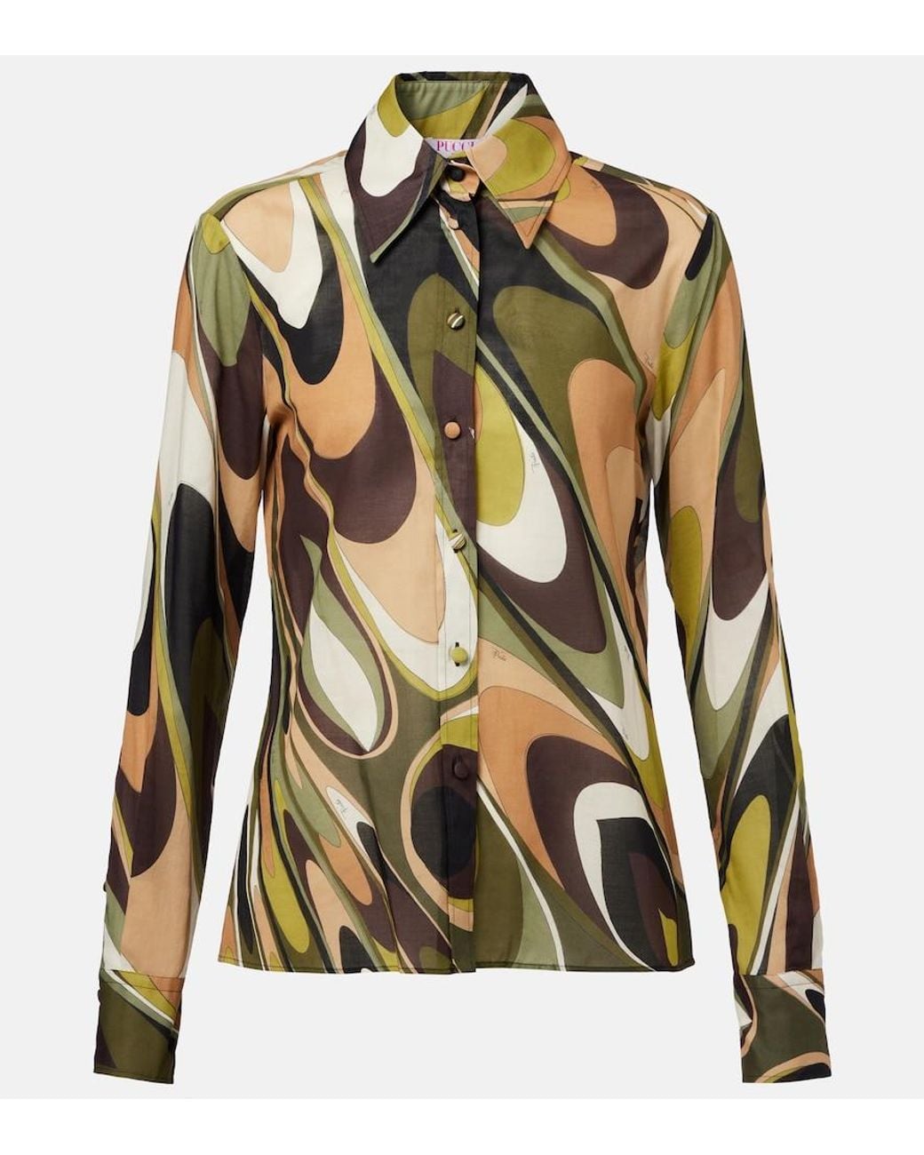 Emilio Pucci Green Onde Shirt