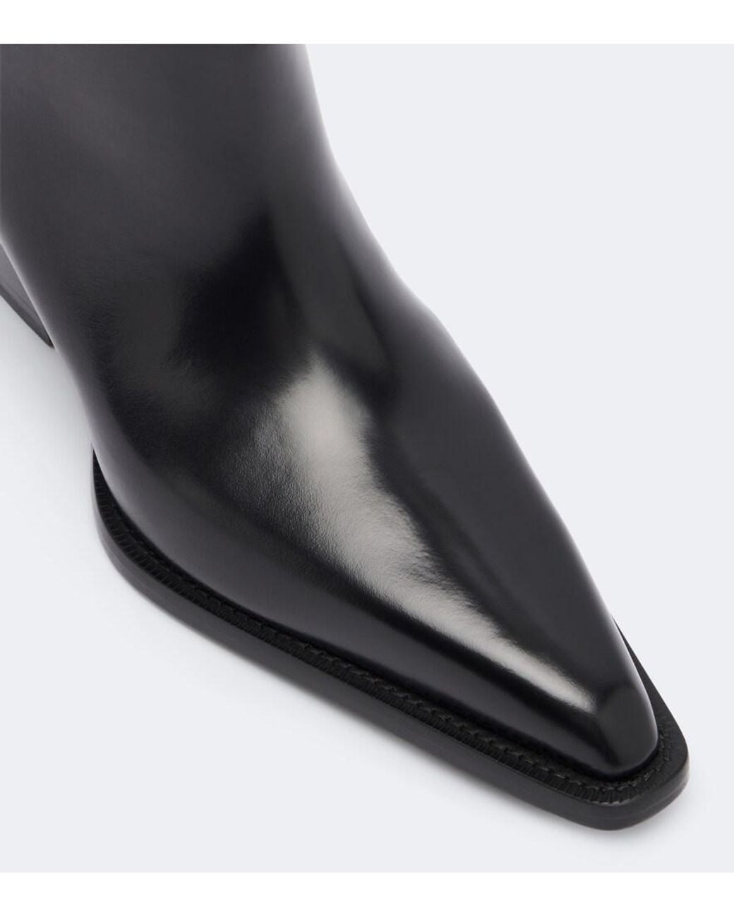 Paris Texas Black Jane Leather Knee-High Boots