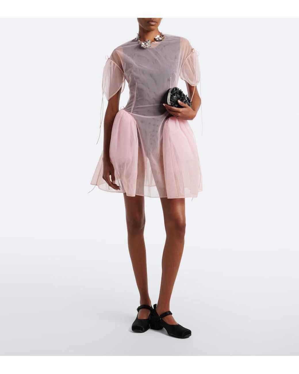 Simone Rocha Pink Tulle Minidress