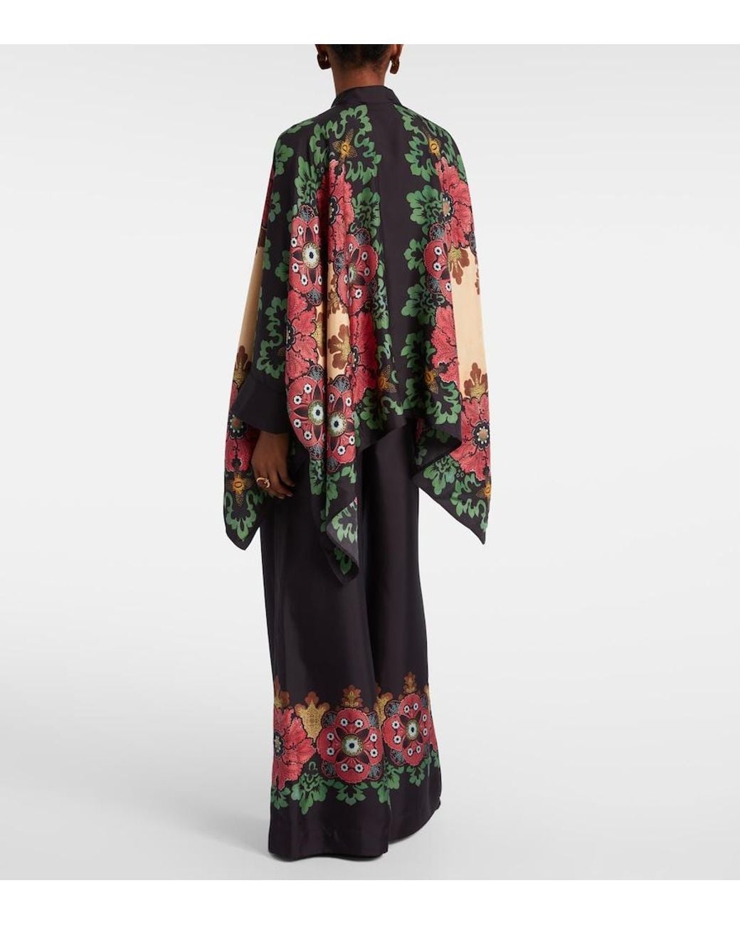 LaDoubleJ Red Foulard Printed Silk Twill Shirt