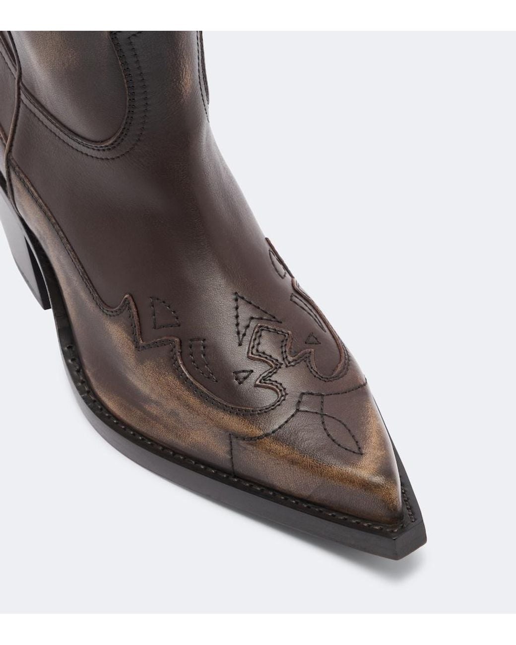 Paris Texas Brown Dakota Distressed Leather Cowboy Boots