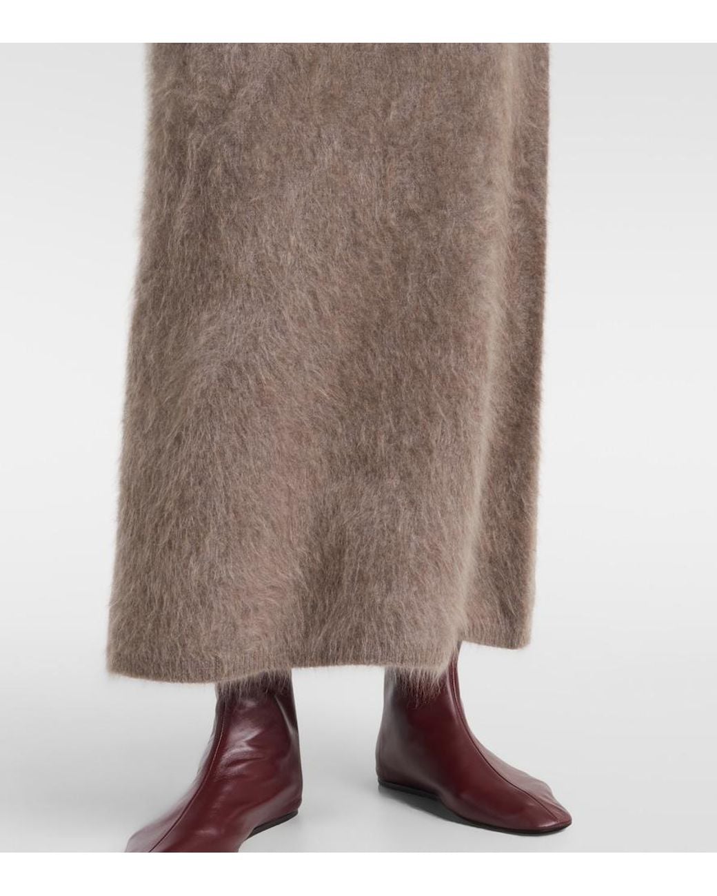 Lisa Yang Brown Asta Cashmere Maxi Skirt