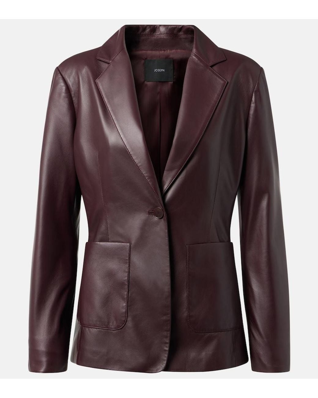 Joseph Brown Leather Blazer