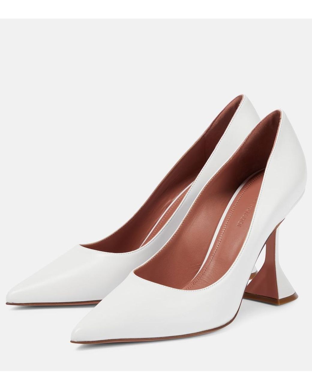 AMINA MUADDI White Ami Leather Pumps