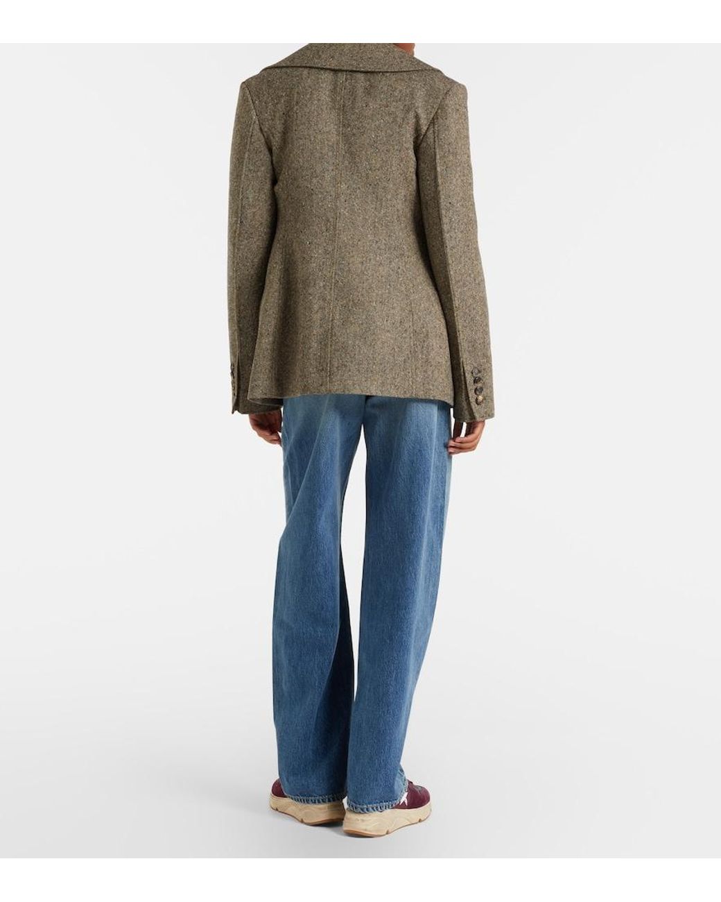 SLVRLAKE Denim Blue Cassie Faded Wide-Leg Jeans