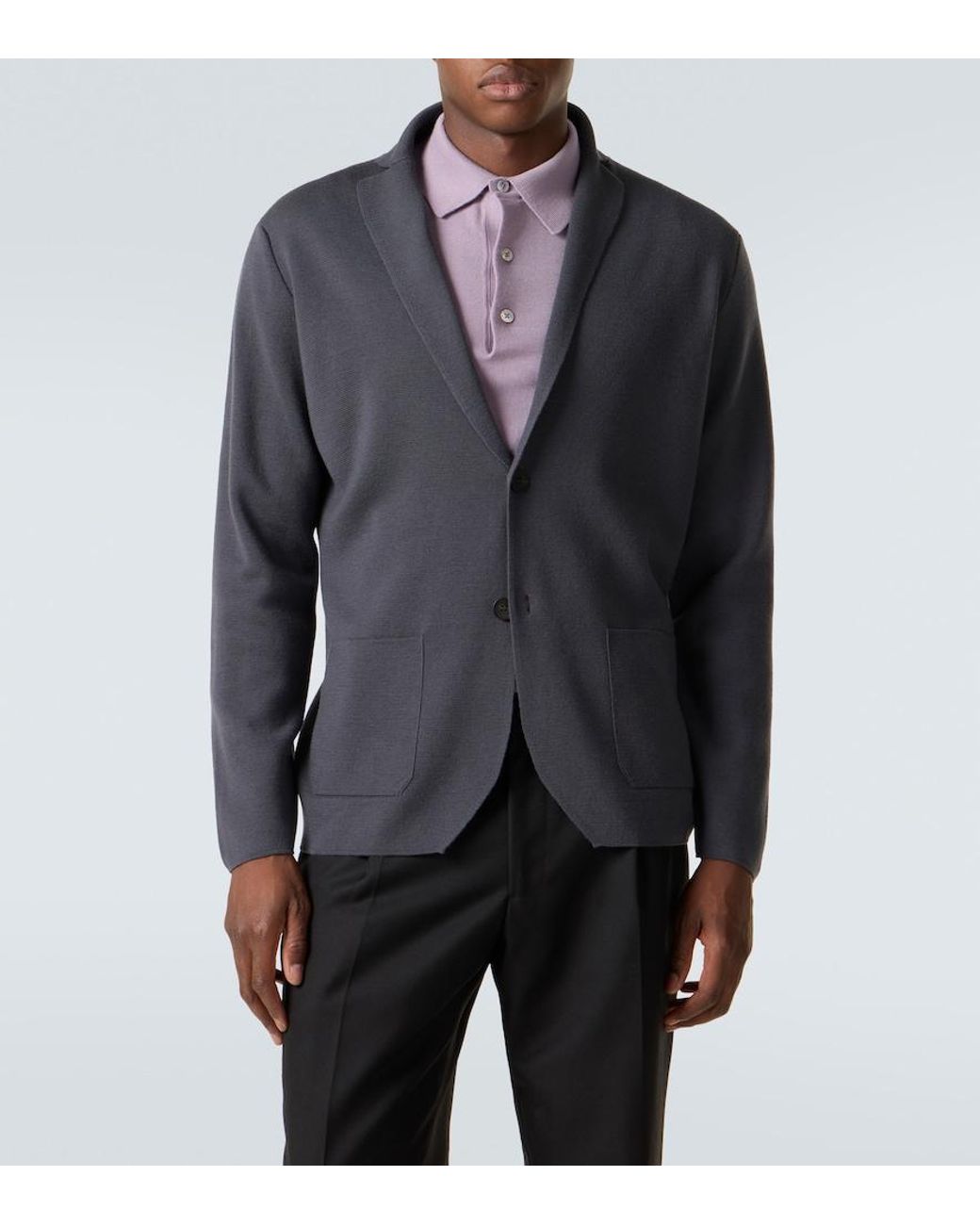 Thom Sweeney Blue Wool Blazer for men