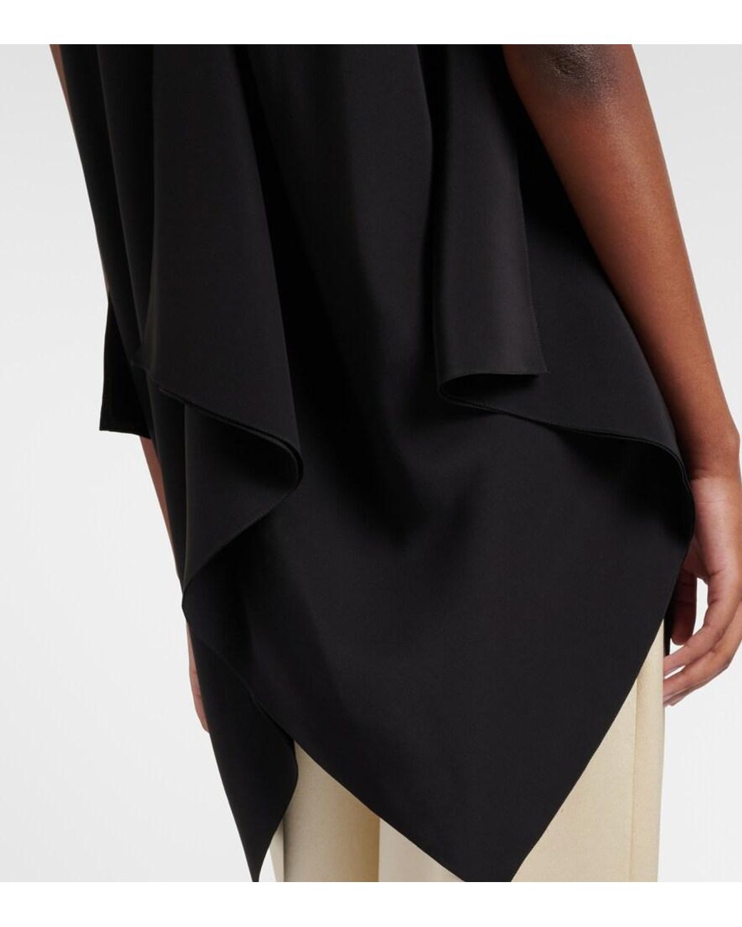 The Row Black Semir Silk Satin Top
