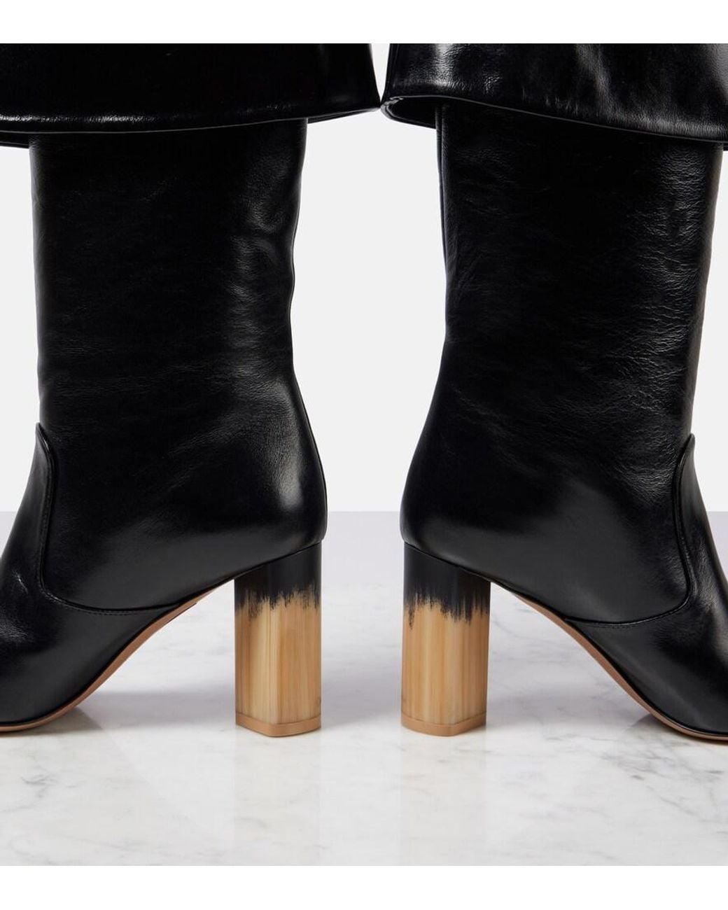 Chloé Black Stiefel Georgia 90 Aus Leder
