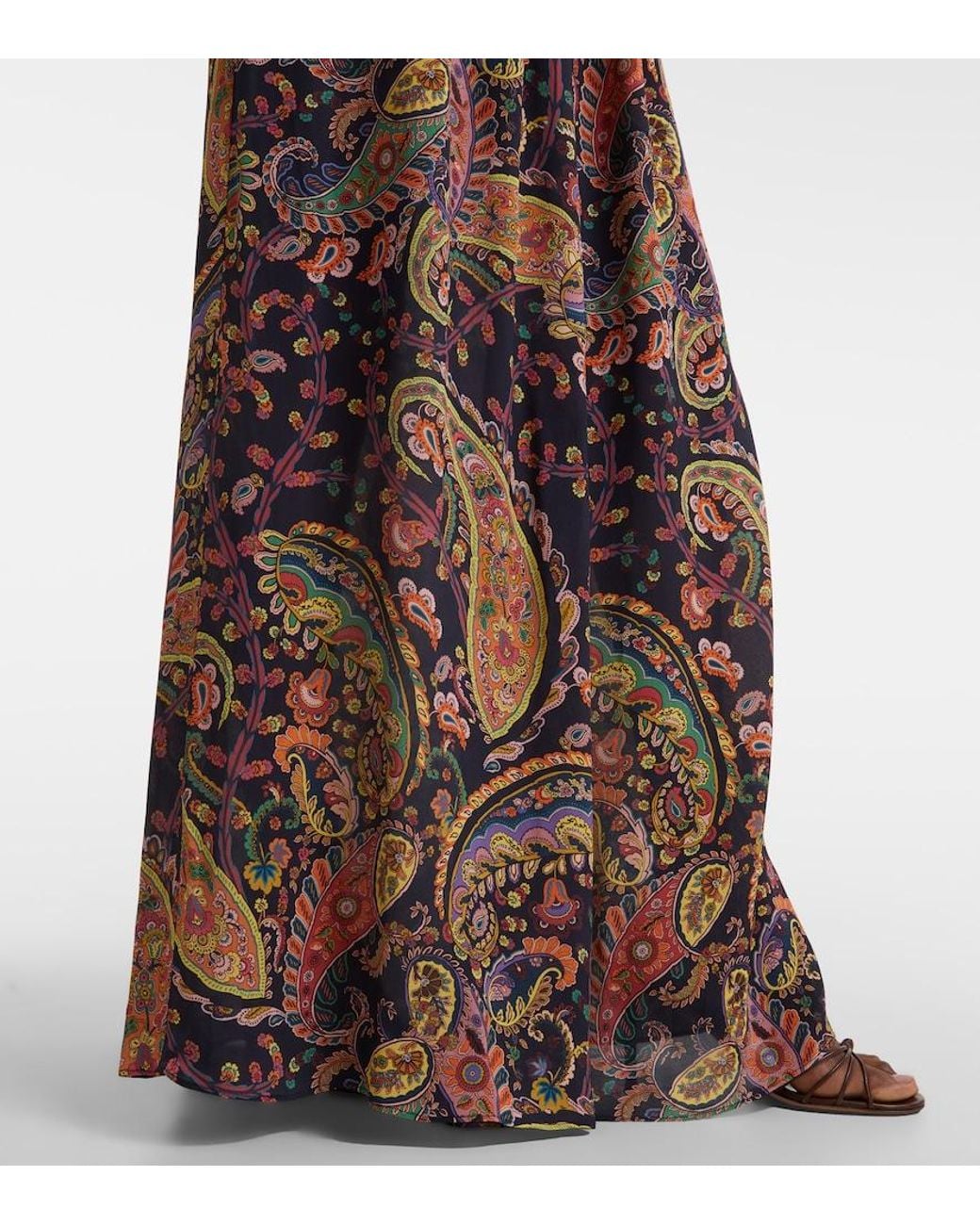 Etro Blue Paisley Maxi Dress