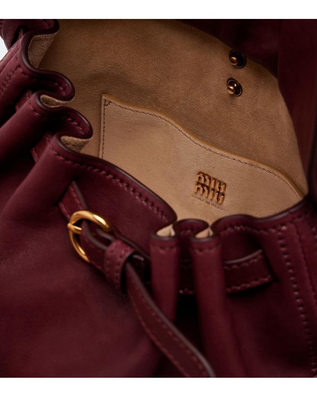 Miu Miu Red Rendez-Vous Leather Shoulder Bag