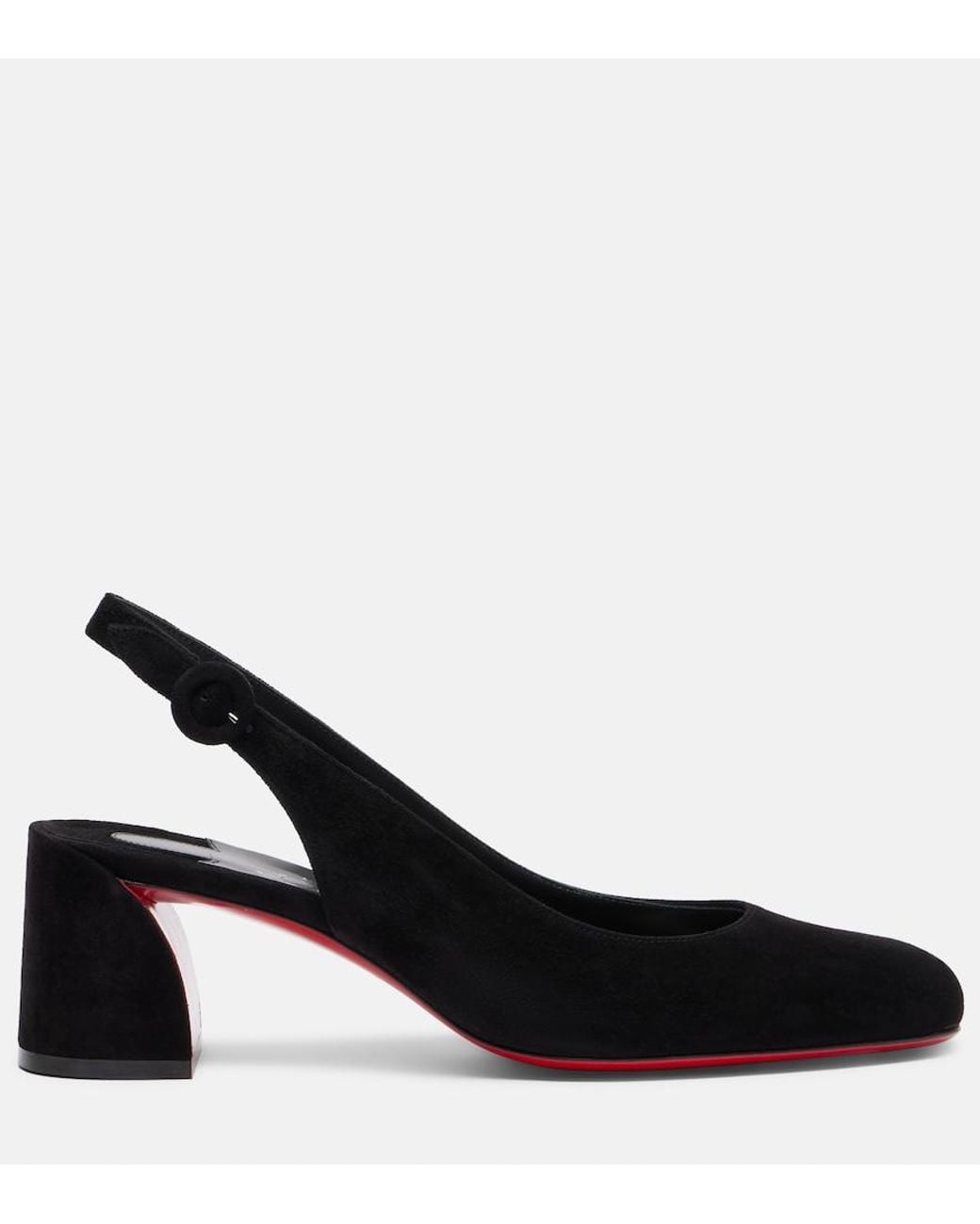Christian Louboutin Black So Jane 55 Suede Slingback Pumps