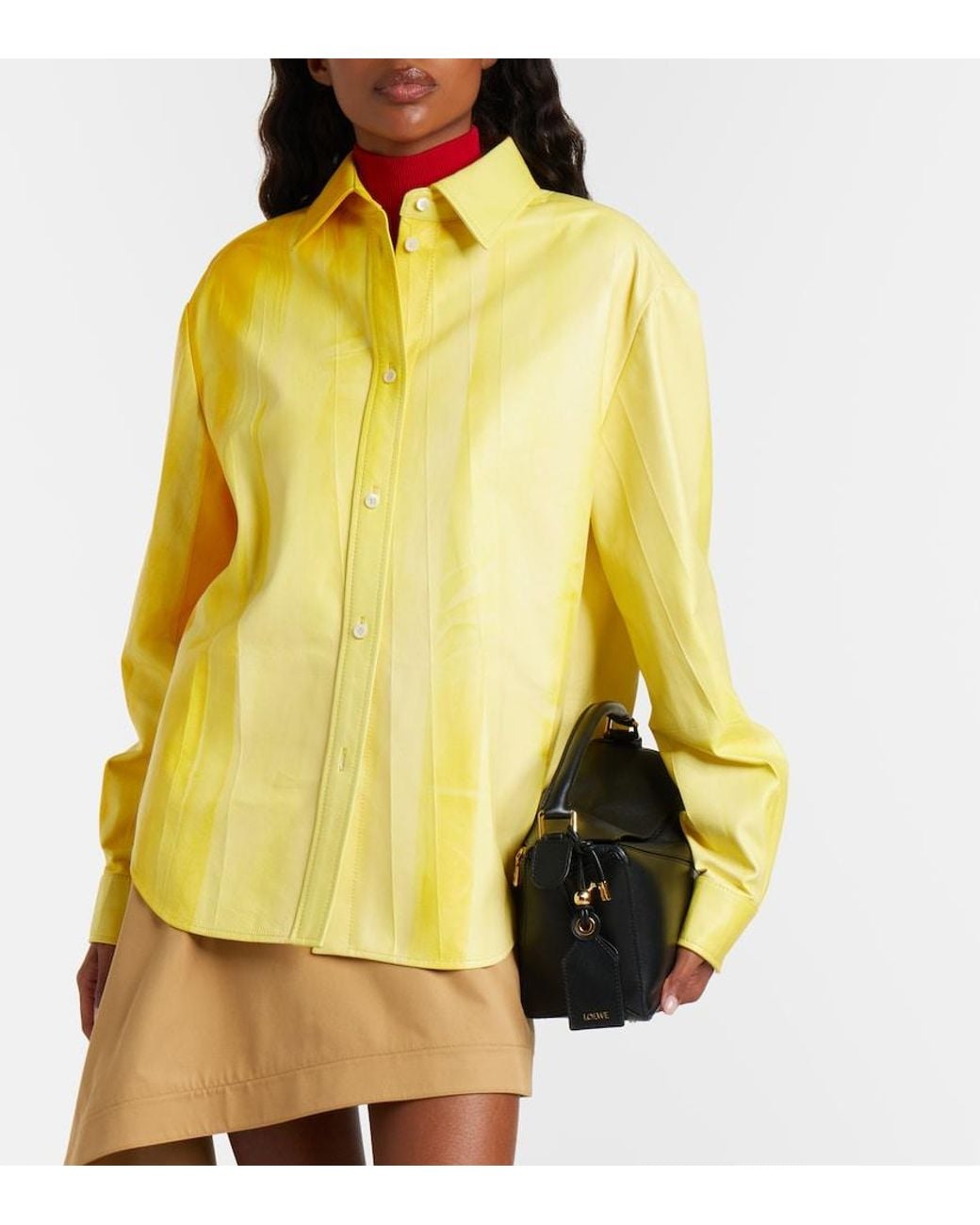Loewe Yellow Leather Shirt