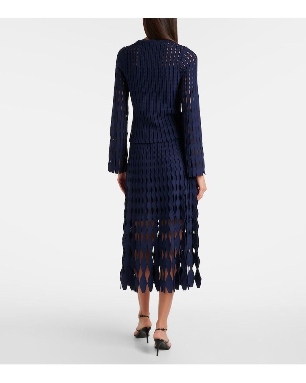 Jonathan Simkhai Blue Open-Knit Top
