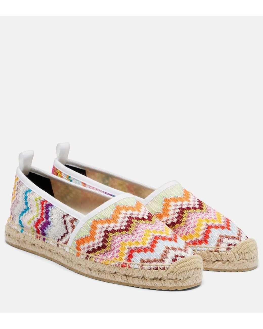 Missoni Pink Elle Zigzag Lame Espadrilles