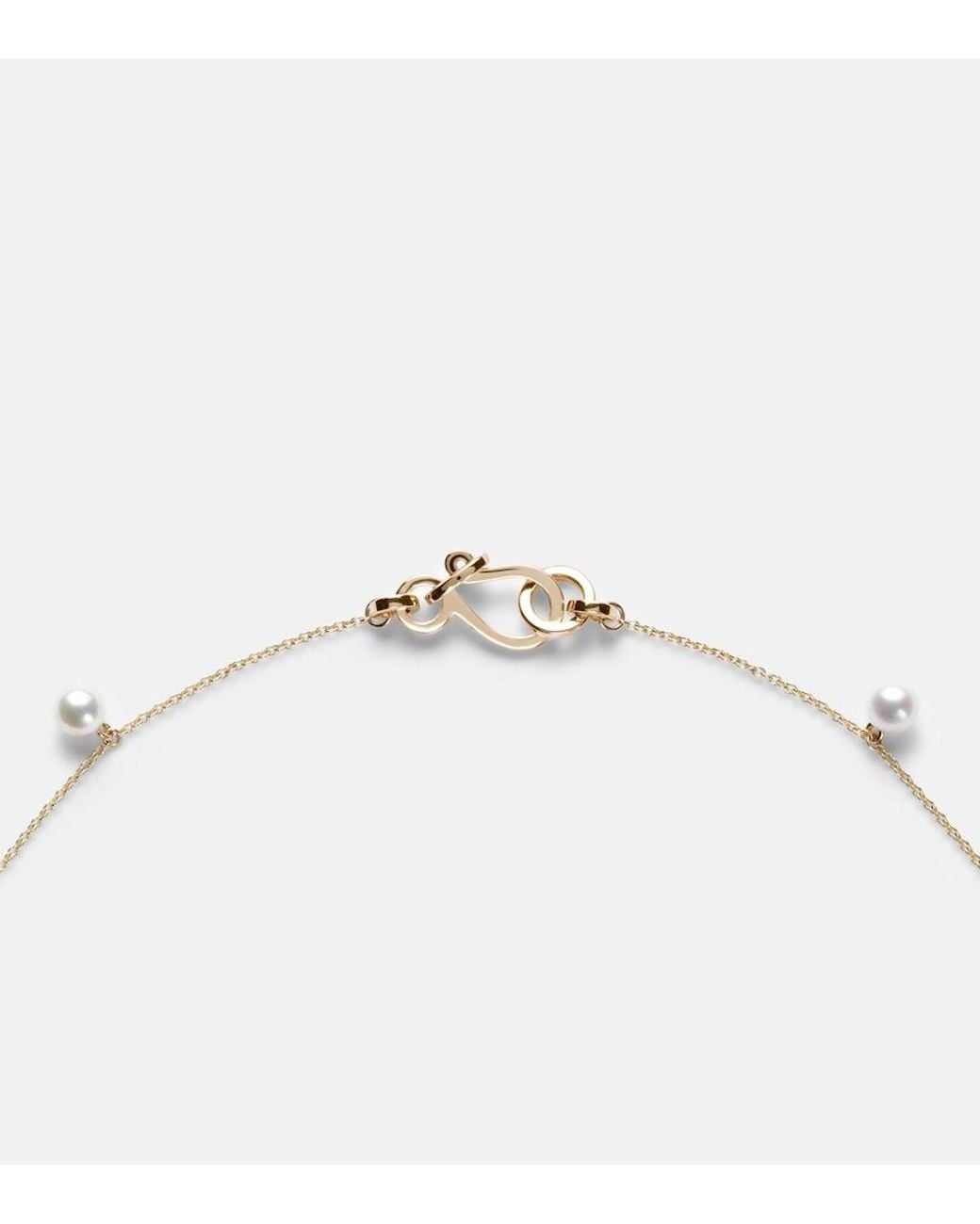 Sophie Bille Brahe White Lou Lou 14Kt Necklace With Freshwater Pearls