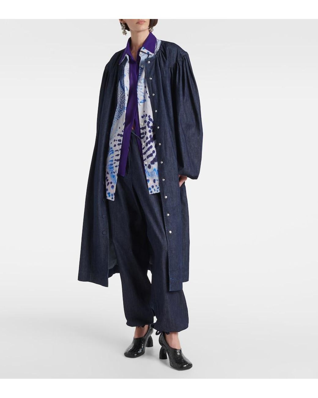 Dries Van Noten Blue Denim Straight Pants