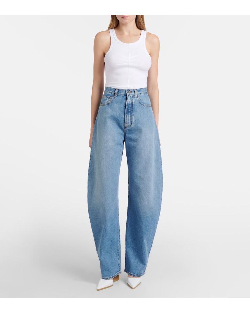 Alaïa White Jersey Tank Top
