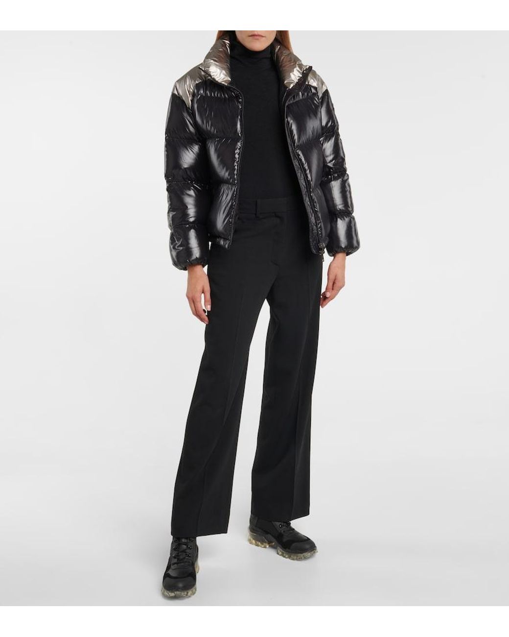Moncler Black Cuscute High-Neck Down Jacket