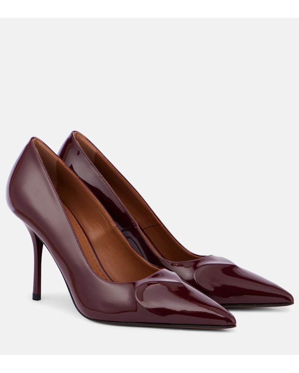 Alaïa Brown Le Cour 90 Patent Leather Pumps