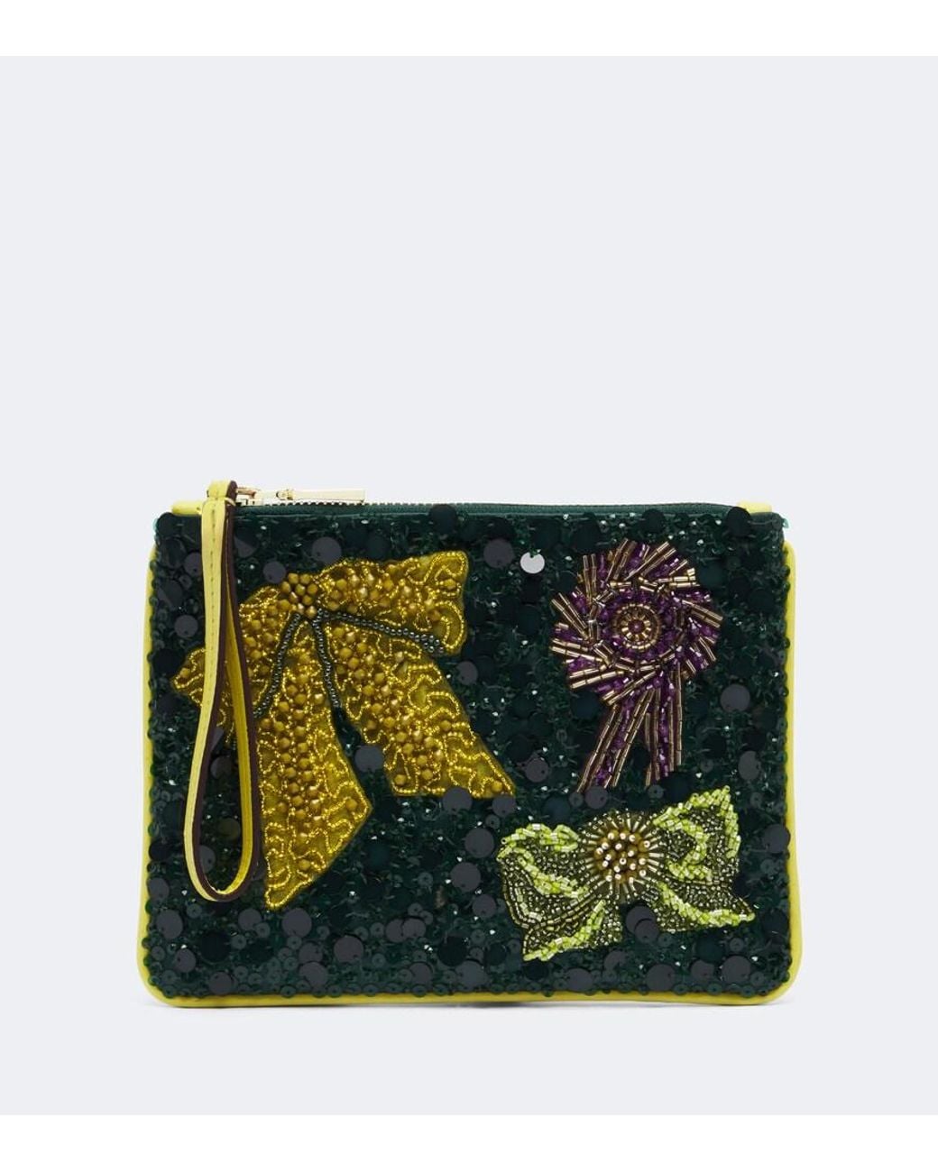 ALÉMAIS Black Rosette Embellished Pouch