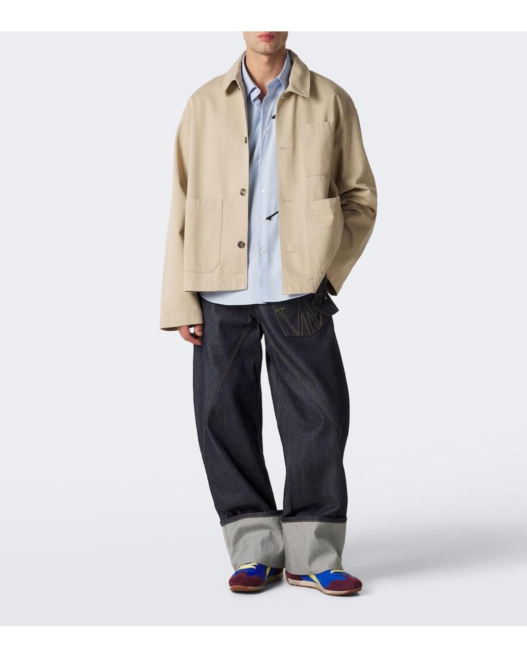 J.W. Anderson Blue X Diadora Equipe Leather Sneakers for men