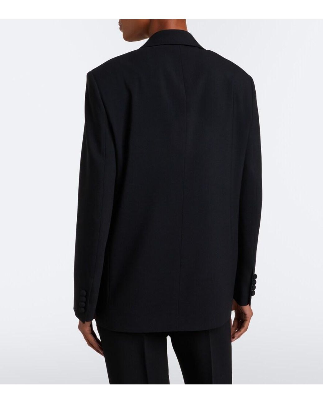 The Row Black Jona Wool Tuxedo Jacket