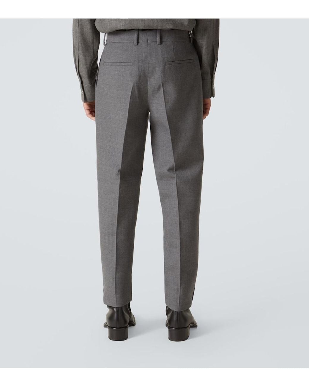 Jil Sander Gray Virgin Wool Tapered Pants for men