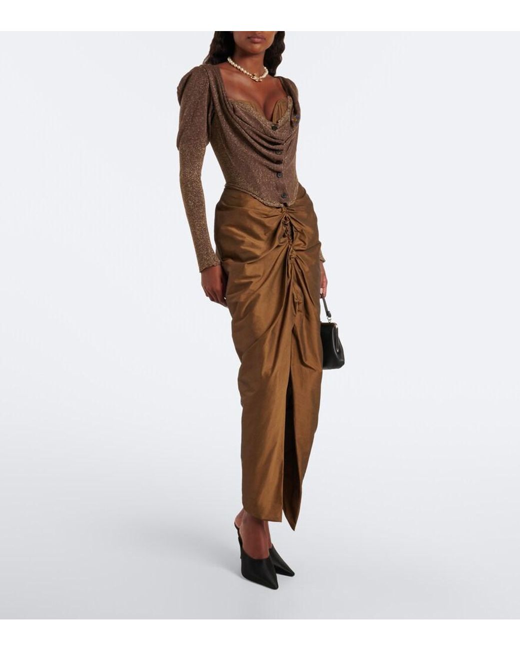 Vivienne Westwood Brown Bea Lame Cardigan