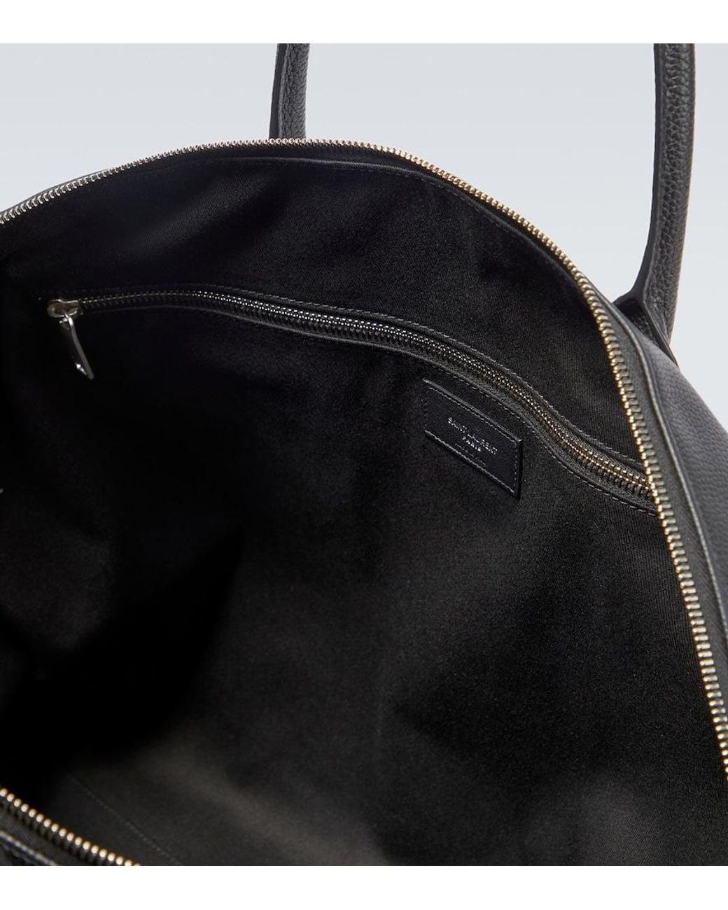 Saint Laurent Black Leather Duffel Bag for men