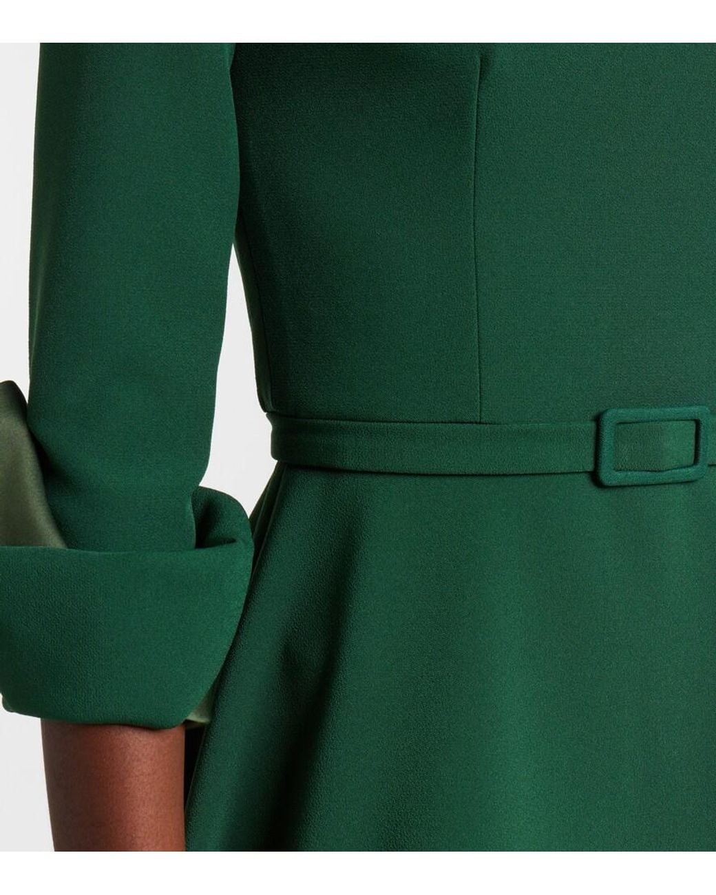 Safiyaa Green Ellis Crepe Cocktail Dress