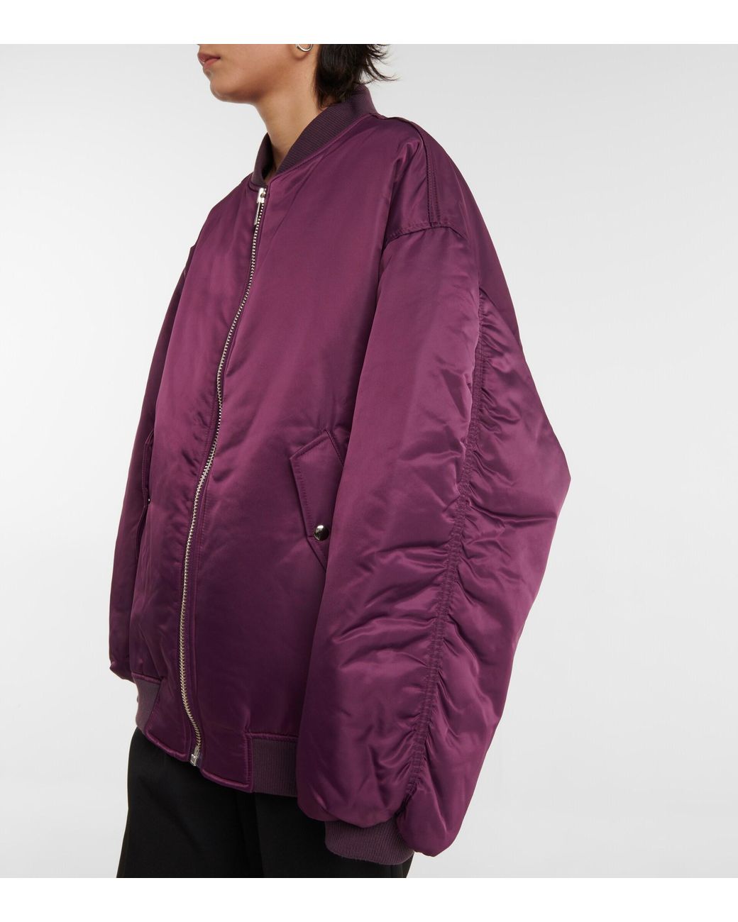 Frankie Shop Astra Technical Bomber Jacket in Purple | Lyst Frankie Shop Astra Technical Bomber Jacket in Purple | Lyst