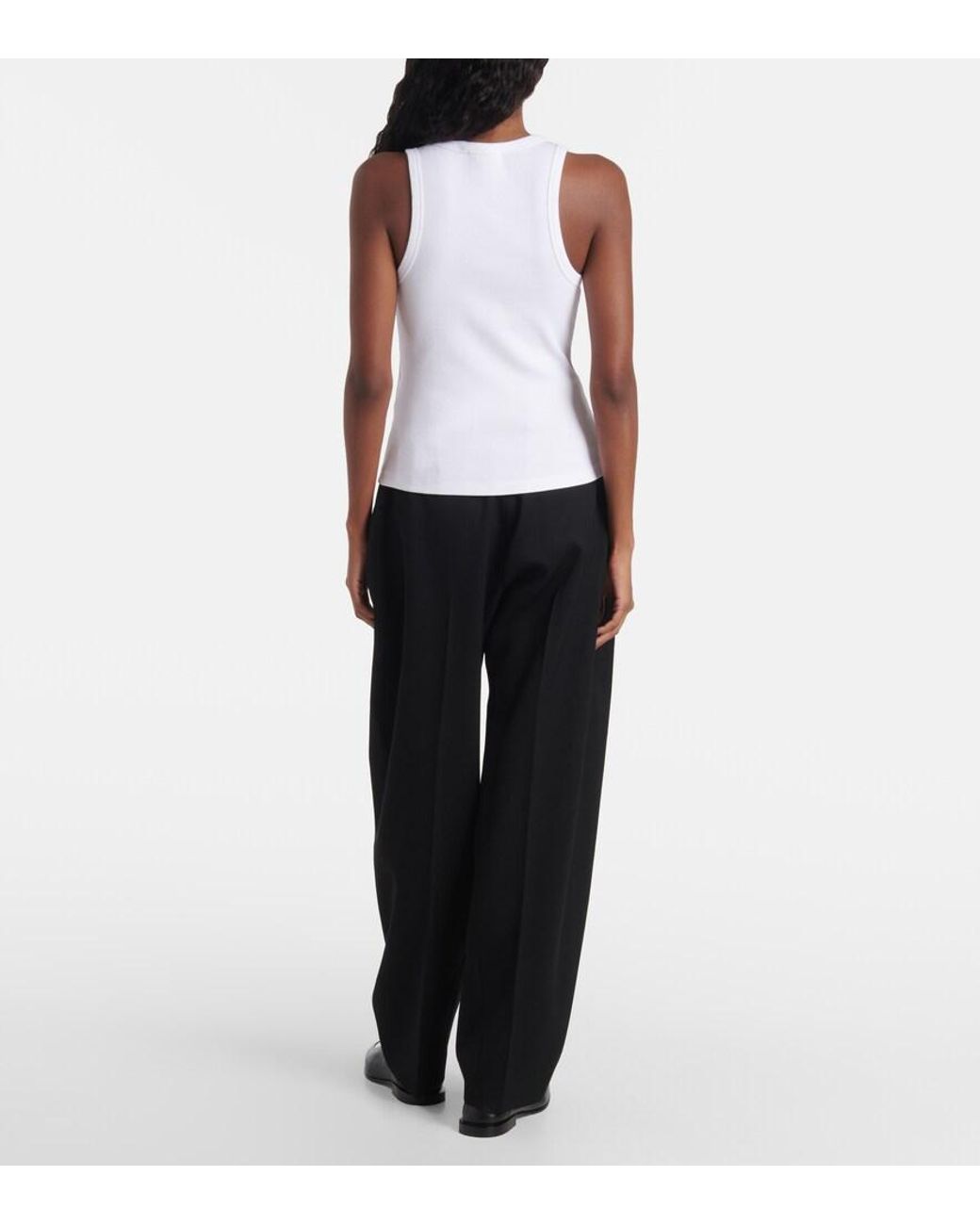 Givenchy White Stamp Cotton Tank Top
