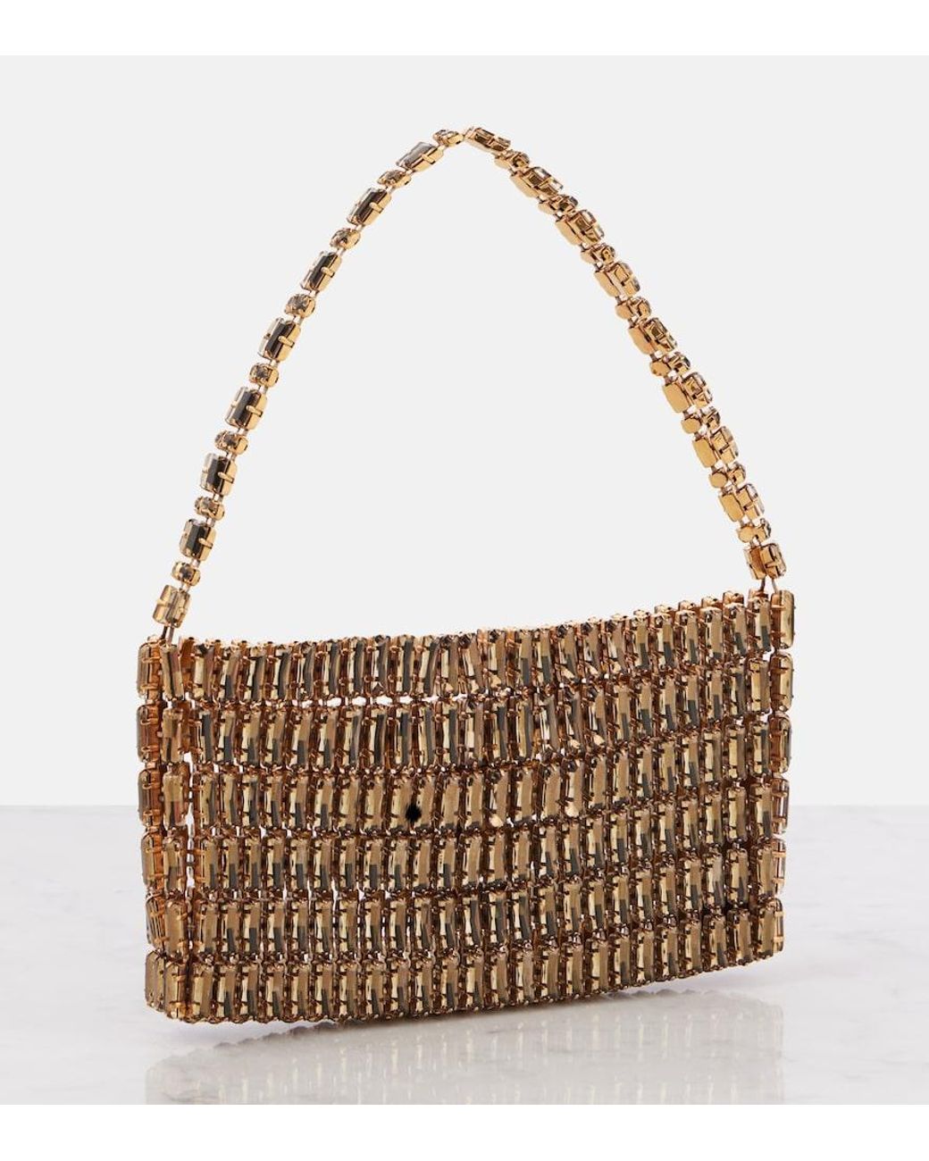 Saint Laurent Metallic Evening Mini Embroidered Shoulder Bag